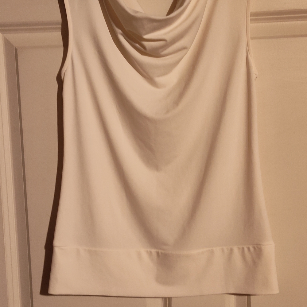 Elegant Cream Sleeveless Top